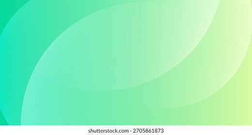 Abstract Mint Green Gradient Background with Soft Curved Shapes. Modern concept for graphic design, background, web design, poster, banner, book, slideshow.