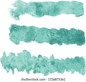 Abstract mint green watercolor hand paint texture, isolated on white background, watercolor textured backdrop, watercolor drop, traced, vector, eps 10