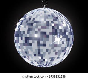 Abstract mirror disco ball background.