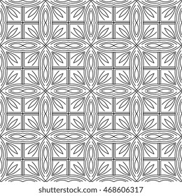 Abstract mirror seamless pattern with abstract floral and leave style. Repeating sample figure and line. For modern interiors design, wallpaper, textile industry