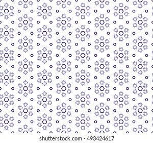 Abstract mirror vector with intricate geometric patterns. blue gradient
