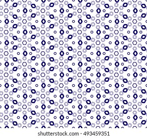 Abstract mirror vector with intricate geometric patterns. blue gradient