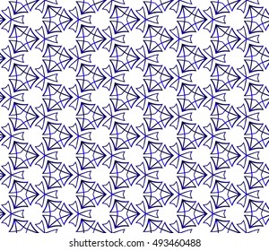 Abstract mirror vector with intricate geometric patterns. blue gradient
