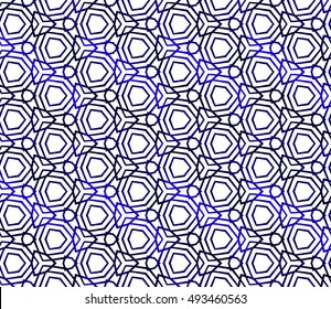 Abstract mirror vector with intricate geometric patterns. blue gradient
