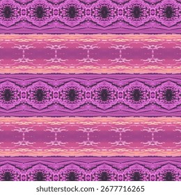 Abstract mirrored texture with vivid pink and purple tones, creating a bold seamless pattern for design, fashion, and wallpaper. 