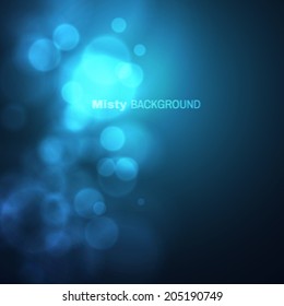 Abstract misty vector background. Soft blurry bokeh.