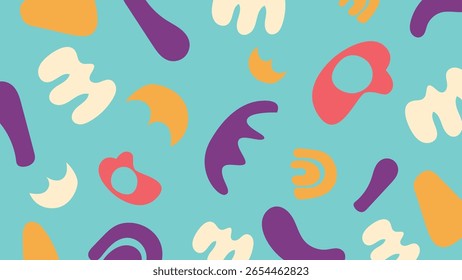Abstract mix of blob-like shapes and crescent figures in solid black, creating an artistic and bold visual balance.