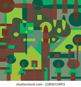 abstract
a mix of colorful shapes that form a tree vector stock background
