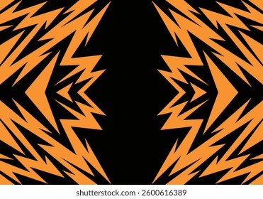 Abstract mix colour background with spikes and zigzag narrow line pattern work