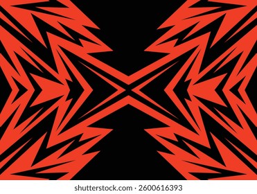 Abstract mix colour background with spikes and zigzag narrow line pattern work