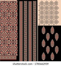 abstract Mix match pattern design