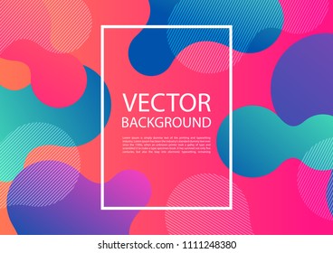 Abstract mixing of colors and lines in a beautiful combination. Modern vector template for design of posters and much more.