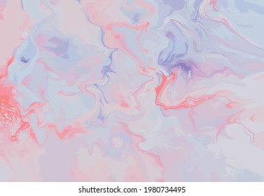 Abstract mixture of acrylic paints. Dye patterns, Free-flowing ink spaces. Colorful fluid art vector background.