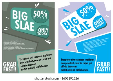 abstract mobile for flash sale banners. Sale banner template design, Flash sale special offer set - vector