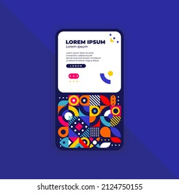 Abstract Mobile Landing Page Design