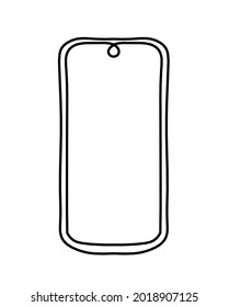 Abstract mobile as line drawing on white background. Vector
