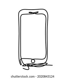 Abstract mobile as line drawing on white background. Vector