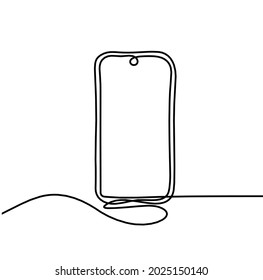 Abstract mobile as line drawing on white background. Vector