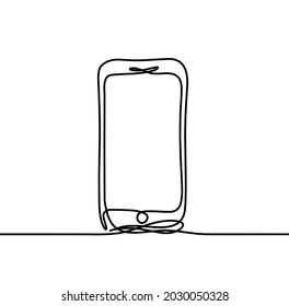 Abstract mobile as line drawing on white background. Vector