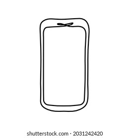 Abstract mobile as line drawing on white background. Vector