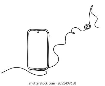 Abstract mobile with note as line drawing on white background. Vector