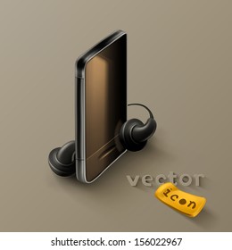 Abstract mobile phone icon