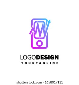 Abstract mobile phone logo template. Smartphone Connection vector icon