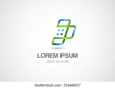 Abstract Mobile Phone Logo Template. Smartphone Connection Vector Icon. 