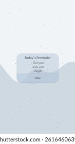 Abstract Mobile Wallpaper Stories Daily Reminder Motivation Quote On Wave Moon Blue And White Colors Vector Design