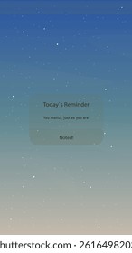 Abstract Mobile Wallpaper Stories Daily Reminder Motivation Quote On Night Sky Stars Dots Blue Green Brown Pastel Colors Vector Design