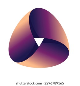 Abstract Mobius strip symbol sign. Logo sign