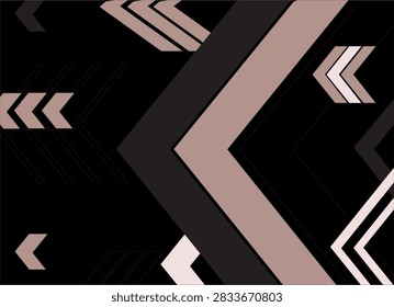 Abstract mocca brown beige racing background vector with arrow and chevron pattern for motorcycle livery and vehicle wrap design