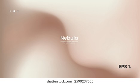 Abstract Mocca Mouse Brown blurred gradient fluid vector background design wallpaper template with dynamic color, waves, and geometric shape