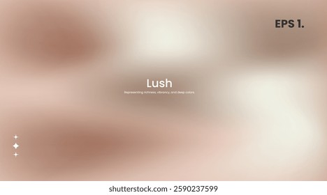 Abstract Mocca Mouse Brown blurred gradient fluid vector background design wallpaper template with dynamic color, waves, and geometric shape