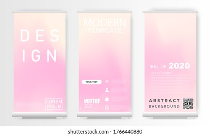 Abstract mockup colorful gradient background roll up concept for your graphic colorful design, Layout Design Template,