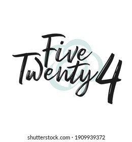 abstract modearn five 24 clothing related logo template