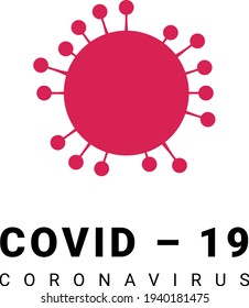 Abstract model of corona virus, Coronavirus, 2019-nCoV, Covid-19, icon, logo, Vector illustration
