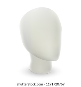 Abstract Model of Human Head, 3d simple Vector. Three Quater