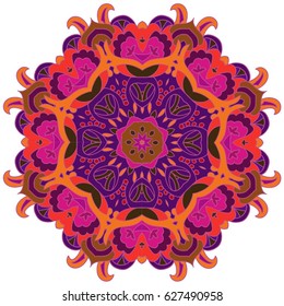 Abstract  model . Mandala repetition. Vintage background.  Can be used for wallpaper , patterns, textiles, tissue, packaging, surface texture to the design.