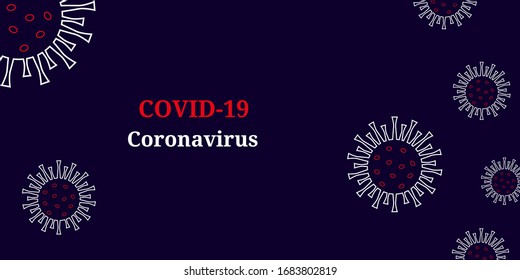 Abstract model of new coronavirus ncov-2019. Coronavirus covid-19 outbreak. Coronavirus danger and public health risk disease. Vector illustration.