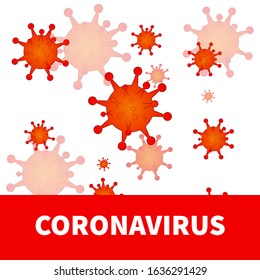 Abstract model of a new strain of coronavirus (2019-nCOV).