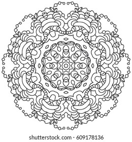 Abstract model . Vintage background.  Mandala pattern repetition.can be used for wallpaper , patterns, textiles, tissue, packaging, surface texture to the design.