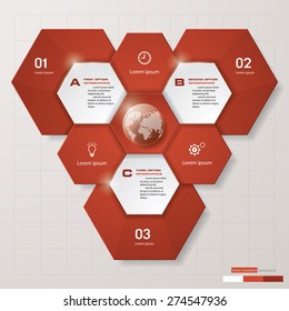 Abstract modern 3 steps template background for your design. vector illustration.