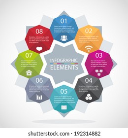 Abstract modern 3D digital illustration infographic layout