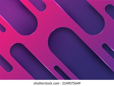 Abstract modern 3D rounded lines pattern background. Vector graphic illustration