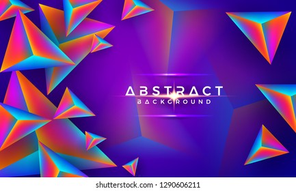 Abstract, Modern, 3D Triangle colorful Background. Eps10 vector background.