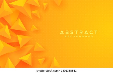 Abstract, Modern, 3D Triangle orange, yellow Background. Eps10 vector background.