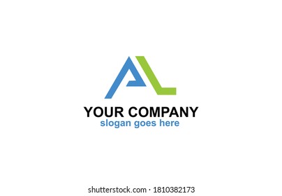 Abstract Modern AL Letter Logo Design