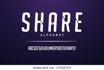 abstract modern alphabet font set