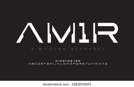 Abstract Modern Alphabet Font. Typography urban style fonts for technology, digital, movie logo design. vector illustration